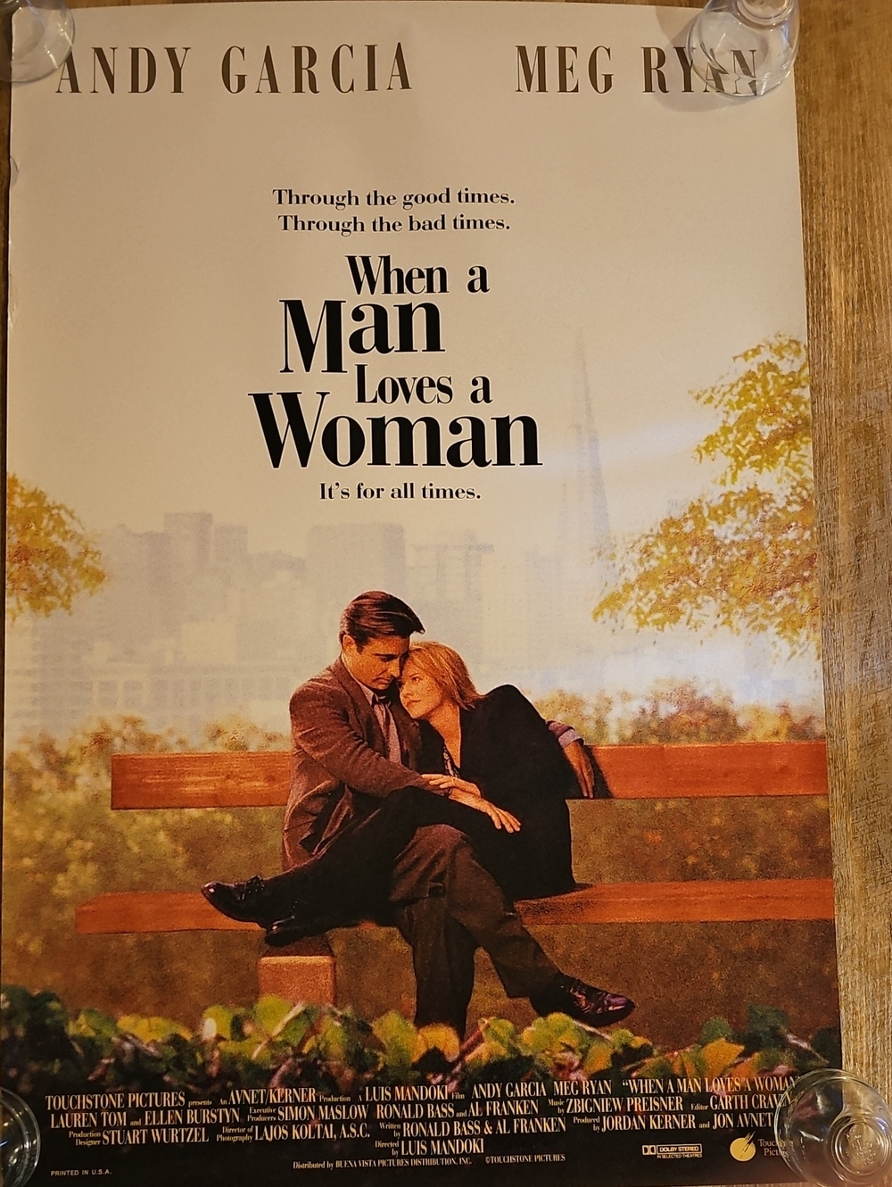 Rare Vtg"When a Man Loves a Woman" (1994) Original VHS Promo DBL Sided Poster